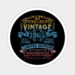57 Years old Vintage 1965 Limited Edition 57th Birthday Magnet